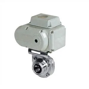 위생적인 빠른 설치 전기 버터플라이 밸브